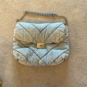 Zara Denim quilted purse